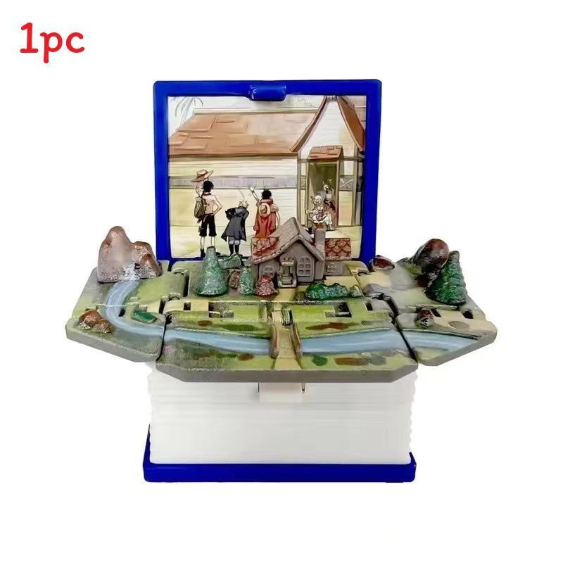 Брелок-брелок 3D Pop-Up Puzzle Book с сценой крепости для снятия стресса и в качестве креативного подарка