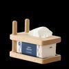 Solid Wood Desktop Tissue Box Home Living Room Storage Container Double-layer Storage Rack Napkin Holder Toilet Paper Holder