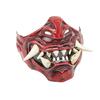 Dress Up Cosplay Red Prajna Mask Half Face Japanese Mask Toy Samurai Cosplay Mask  Children's Toys