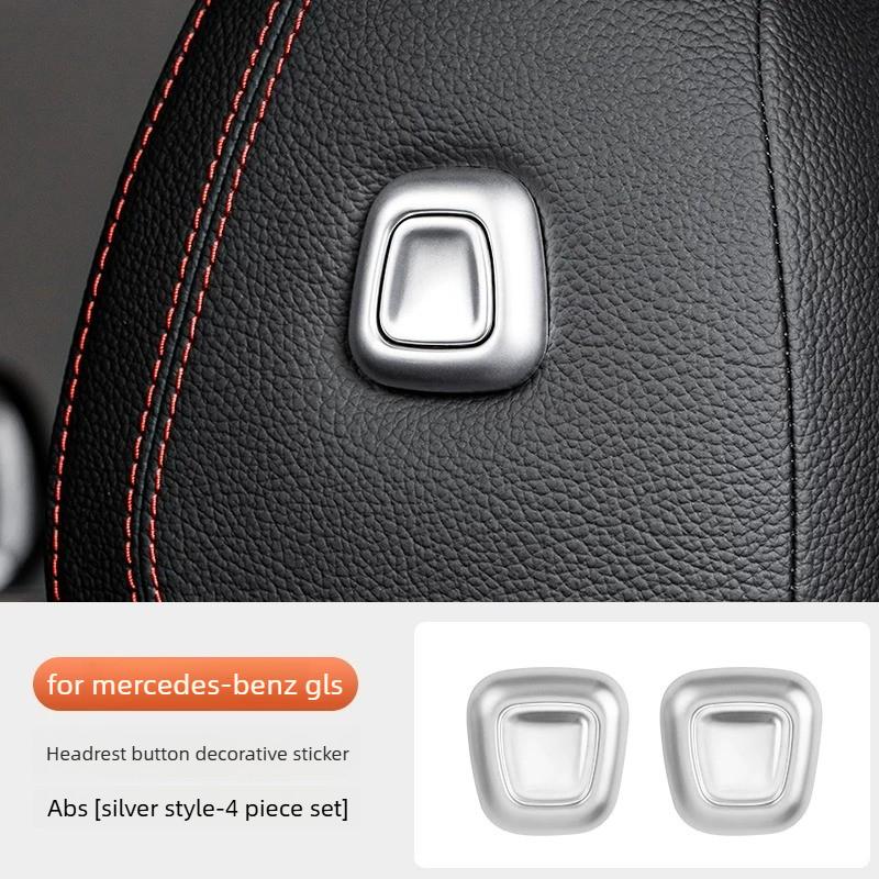 Modified Headrest Button Trim Cover Sticker, Interior Decor Accessories for Mercedes GLE350 GLS450