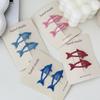 Colorful Snap Clip Girls Kid Hairpins Glitter Metal Hair Clip Dolphin with Glitter Handmade Hairpins Snap Hairpins