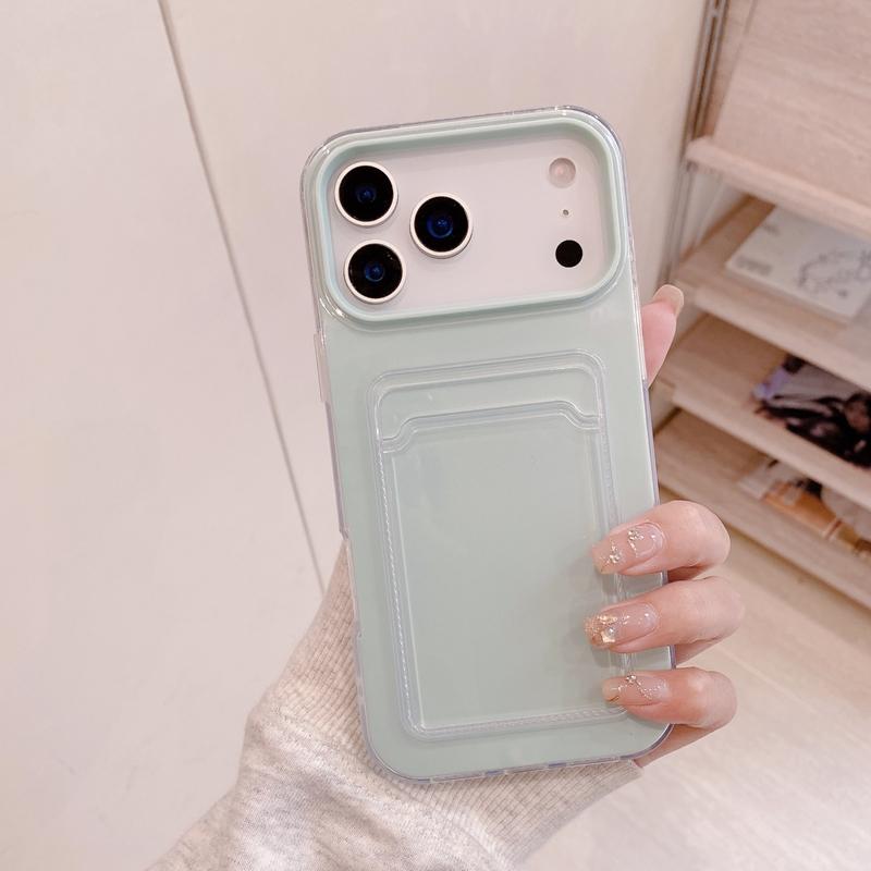 Прозрачный чехол-кошелек с отделением для карт для For Iphone 17 AIR 16 1 14 11 13 12 17 Pro Max 2 в 1 Мягкий противоударный защитный чехол