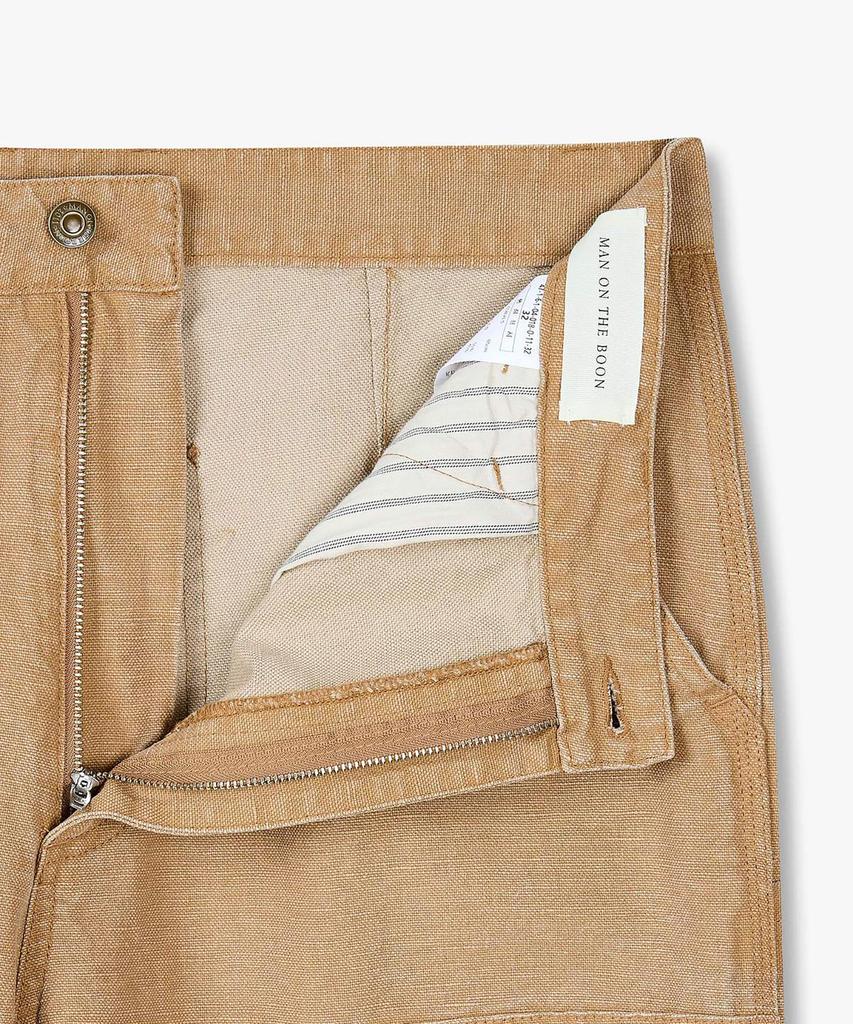 MAN ON THE BOON Linen Cotton Carpenter Pants_Beige 4716104018