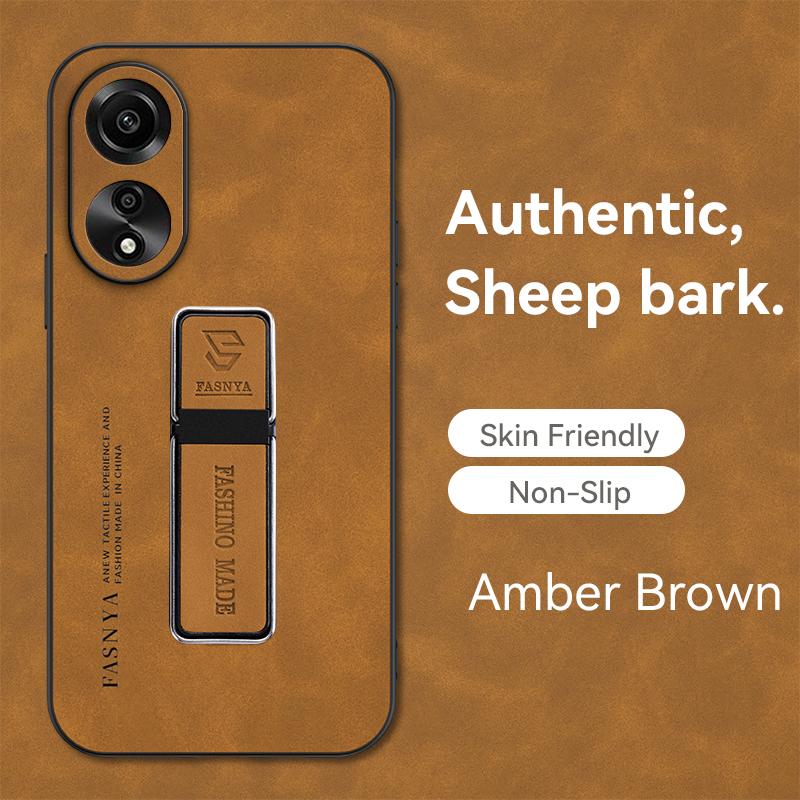 Чехол из искусственной кожи из овчины для OPPO A78 A58 A38 A97 A96 A94 A76 A74 A57 A52 A36 A1 A16 A17 A17K Find X7 X6 X5 X3 X2 Pro, чехол с кронштейном для телефона
