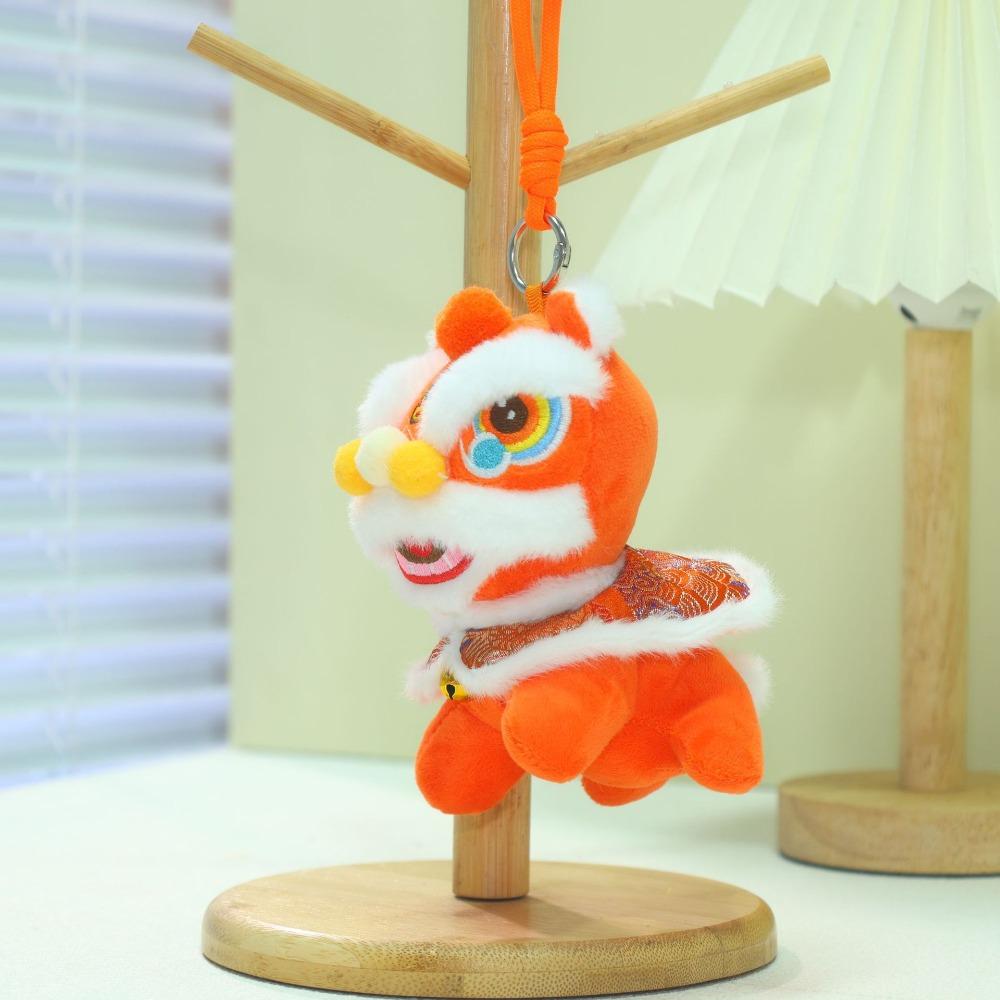 Cartoon Lion Dance Pendant Bell Chinese New Year Gift Kawaii Lion Dance Keychain Small Gift