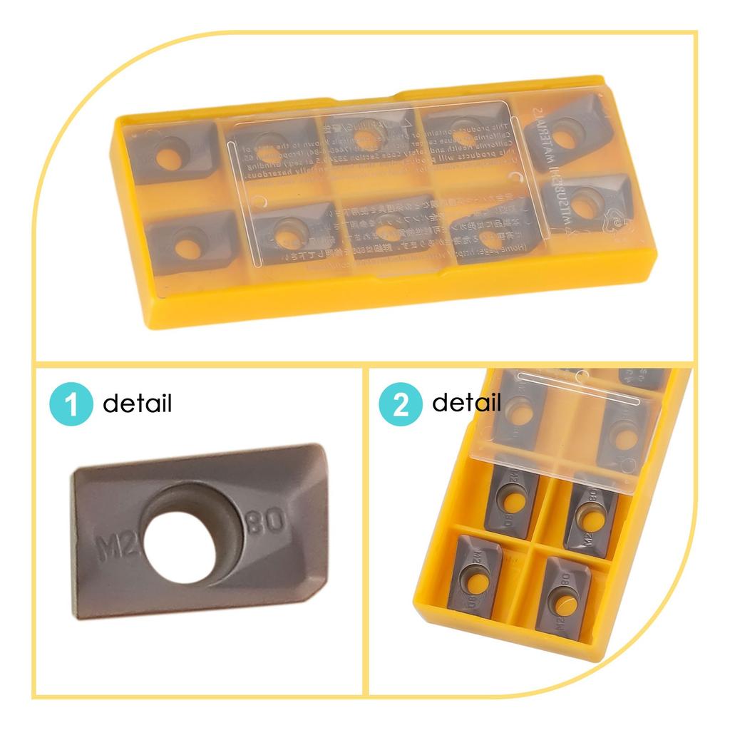 10pcs APMT1604PDER 1135 HRC65 Milling Cutter Turning Carbide Insert for APKT 400R