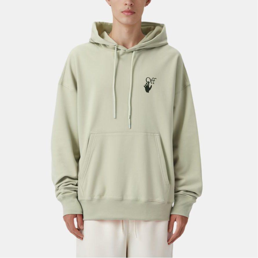 OFF WHITE FW21 Свитшот Мужской Светло-хаки OMBB085F21FLE0111710