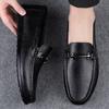 FashionMen Classic Genuine Leather Casual Loafers Soft Comfortable Breathable Flats Lazy Shoes Men's Moccasins Business Driving Shoes