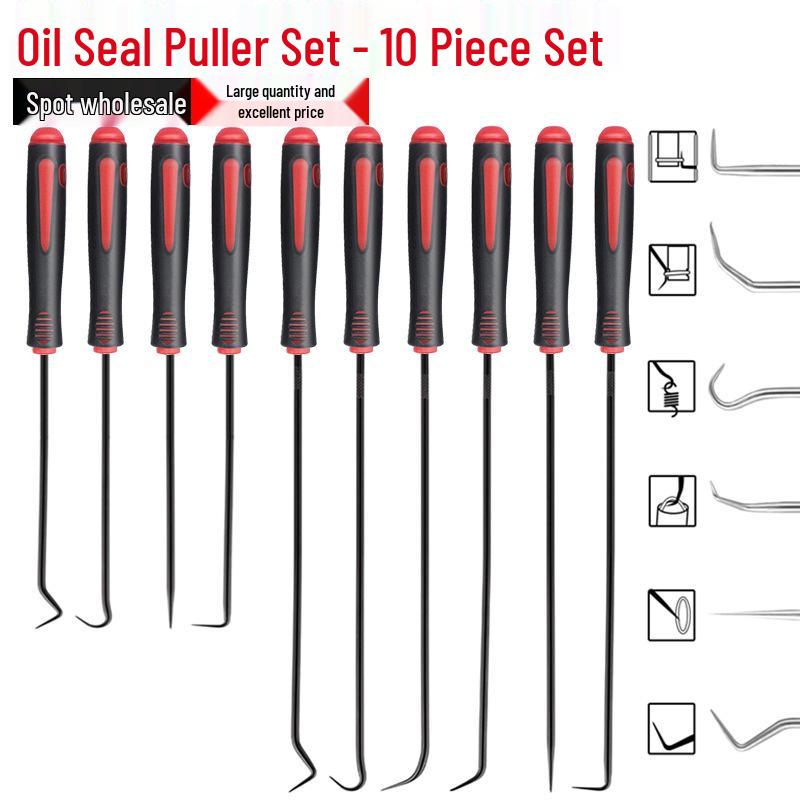 Oil Seal Removal Tool Set: Screwdrivers & Special Hooks (10PCS)