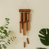 Bamboo Wind Chime Natural Finish 6 Medium Tubes