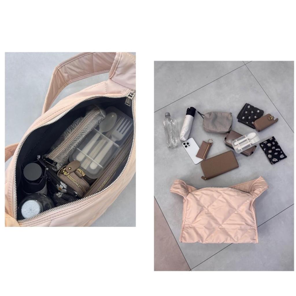 Сумка-тоут большая ультра на плечо для выхода стеганая [DIVA Rose] Женская сумка, Вместительная, Легкая, Формат А4, Простая, Милая, Стильная, Для выхода, Для путешествий, (зеленый)