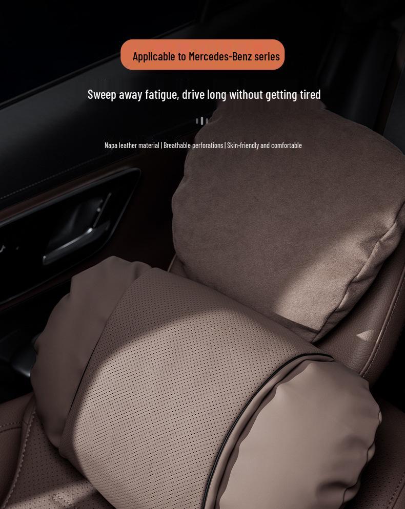 Mercedes-Benz Neck & Lumbar Support Pillow for C-Class, GLC, S-Class, A-Class, GLE, V-Class, EQ