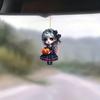 Witch Halloween Holding Pumpkin Patterned Acrylic Pendant For Decor Holiday
