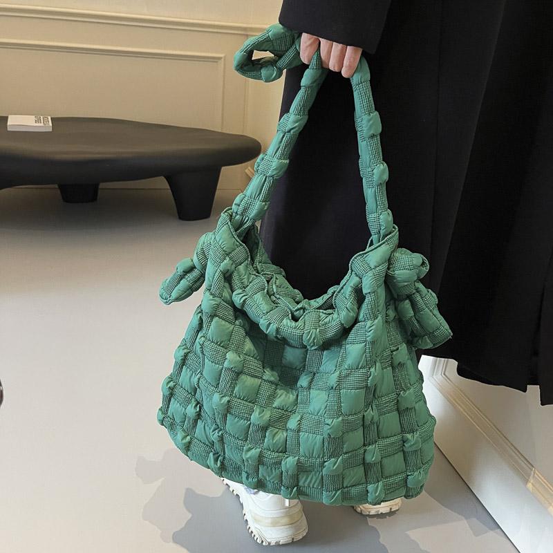 Осенне-зимняя сумка-облако большой вместимости, сложенная в клетку, легкая сумка через плечо, женская сумка-мессенджер, легкие дорожные сумки через плечо