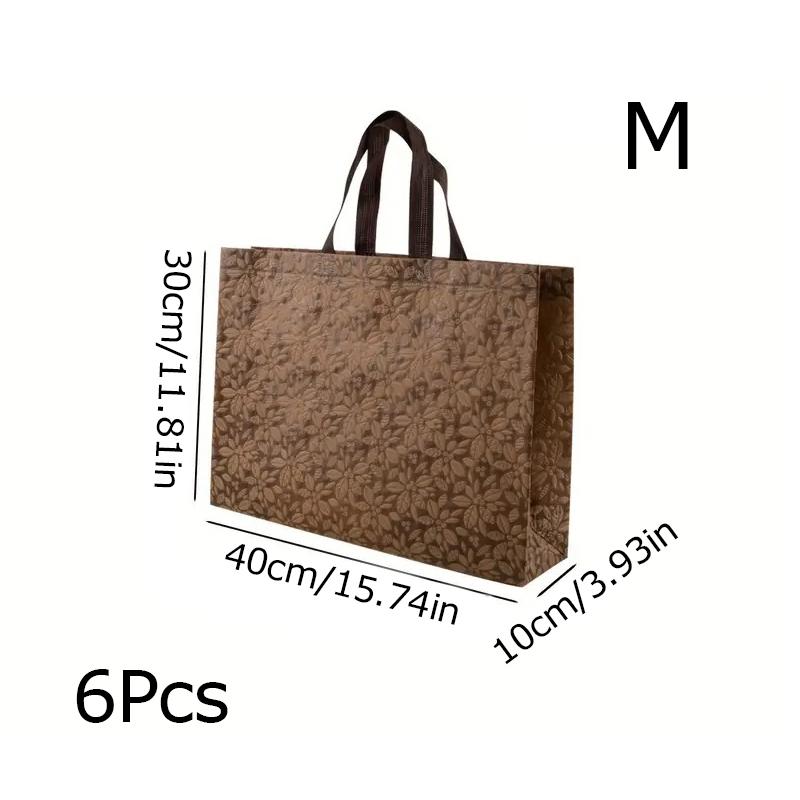 Шесть подарочных пакетов, новый стиль, сумка для одежды, тисненая упаковочная сумка, подарочная сумка для покупок, коммерческая нетканая сумка