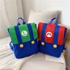 Super Mario Bros Large Capacity Waterproof Nylon Backpack Kids Kindergarten School Bag Anime Cosplay Gift