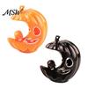Creative Halloween Gift for Friends LED Light-Up Pumpkin Moon Figurine, Spooky Face Crescent Unique Holiday Landscaping Piece Skull Night Light
