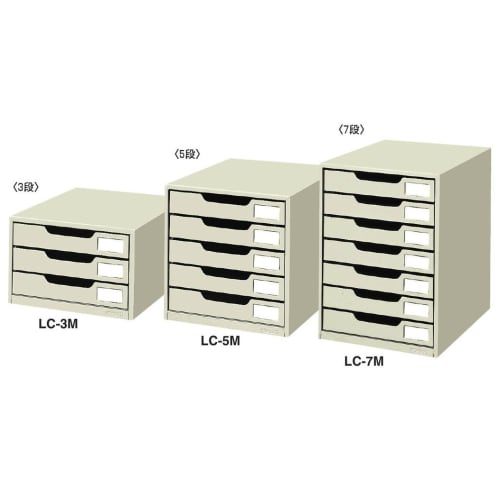 KOKUYO Letter Case Steel Drawer A4 Vertical Single Drawer 5 Tiers LC-5M Light Gray