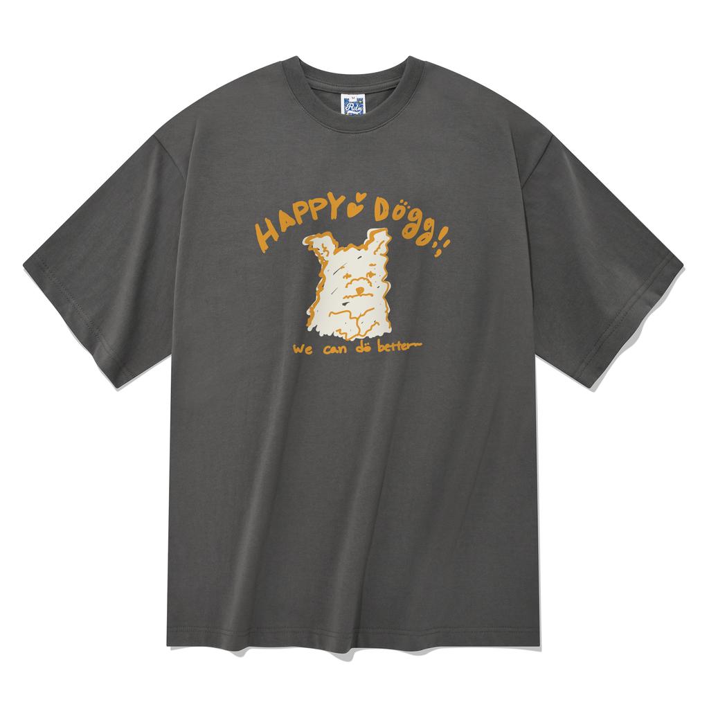 RADINEO Футболка с коротким рукавом Happy Doggy Серая