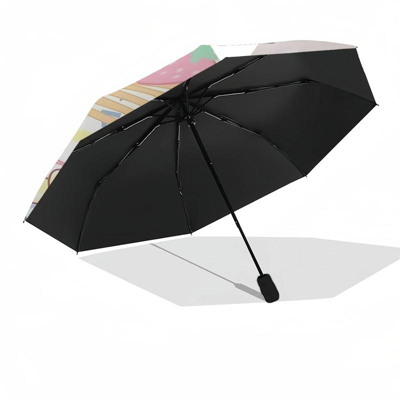 1pc Kawaii Strawberry Cupcake Umbrella - Automatic Open/Closed with Foldable Design - Perfect for Fans, Travelers, Everyday Use - Ideal Gift for Festi