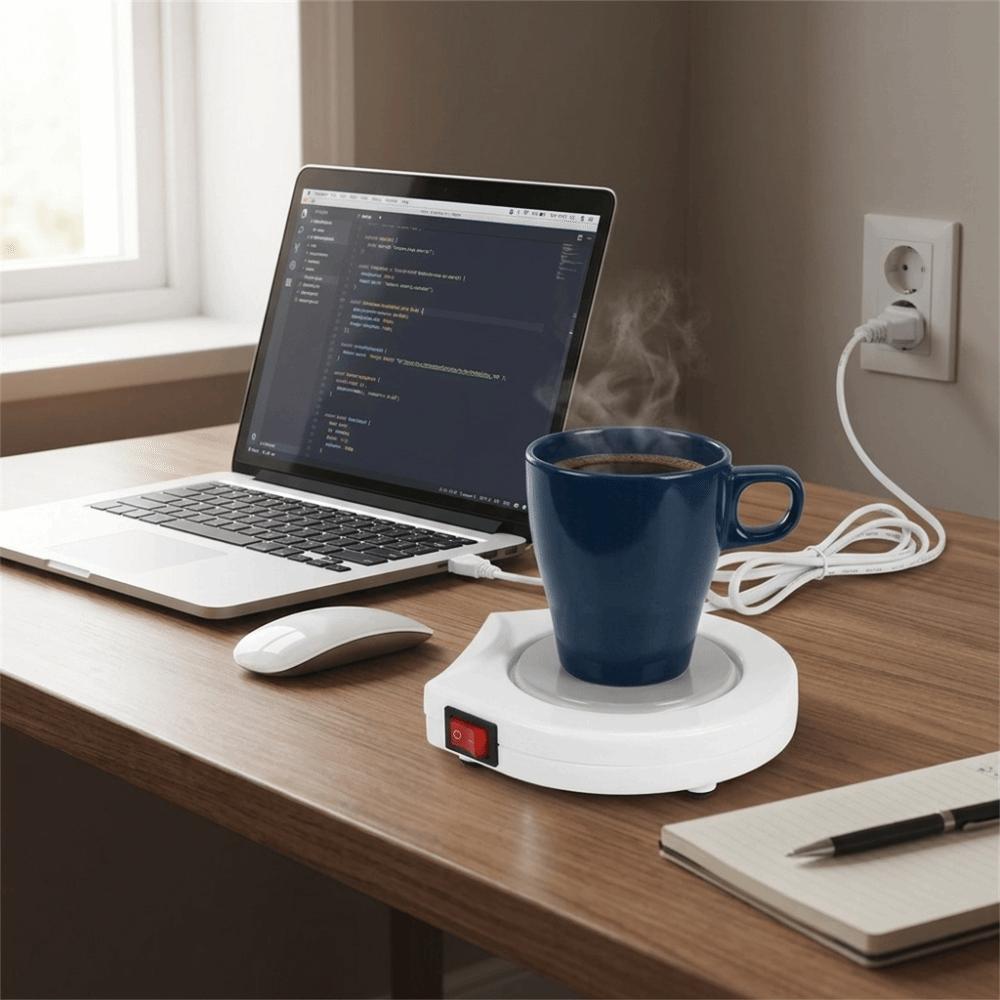 US Standard Plug Mug Warmer Uniform Heating Plate Tea Thermal Mat  Winter Drink Warmer