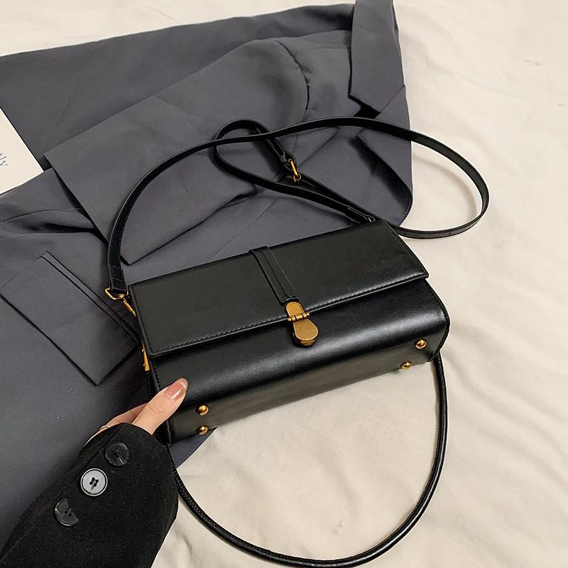 Fashion Retro Pu Leather Crossbody Bag For Women 2025 Winter Flap Messenger Bag Ladies Travel Small Shoulder Underarm Handbag