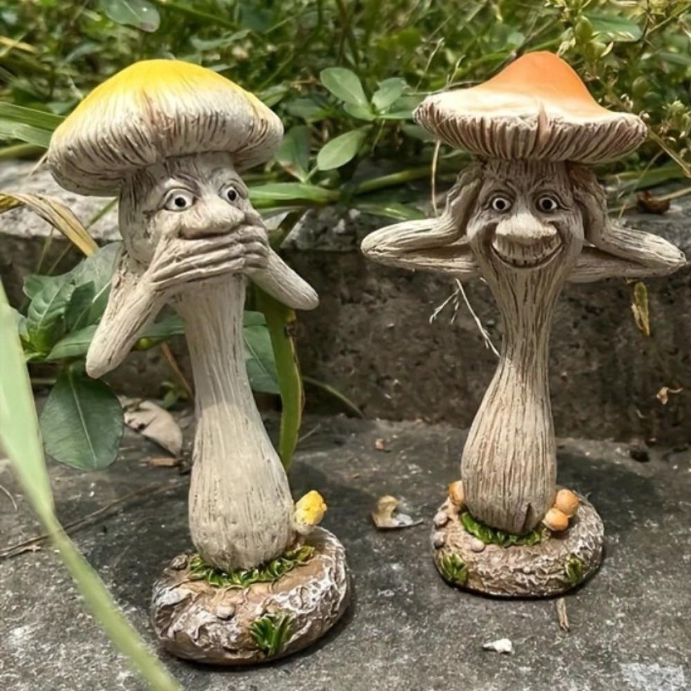 Забавная игрушка-гриб Украшение Милая скульптура гриба Для декора сада и двора