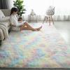 Nordic Style Furry Mat Modern Bedroom Carpet Living Room Decoration Carpet Large Size Black Gray Powder Blue Non Slip Carpey