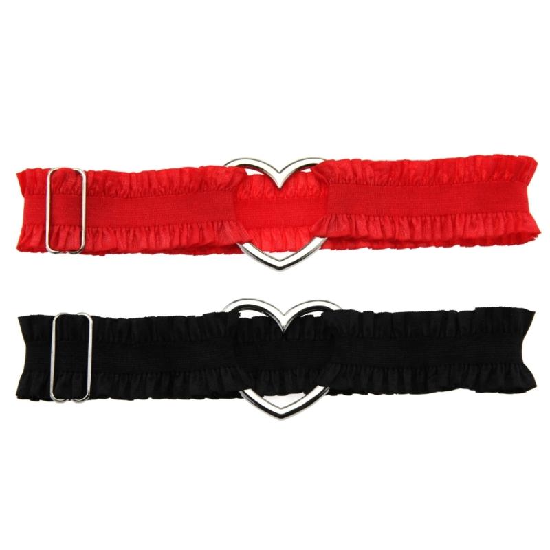 Готический чулок на бедро с кружевом в виде сердца, регулируемый аксессуар для косплея, цепочка на бедро, удобная модная одежда для ног