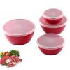 4Pcs Mixing Bowls with Lids BPA-Free Salad Containers Stackable Airtight Food Storage