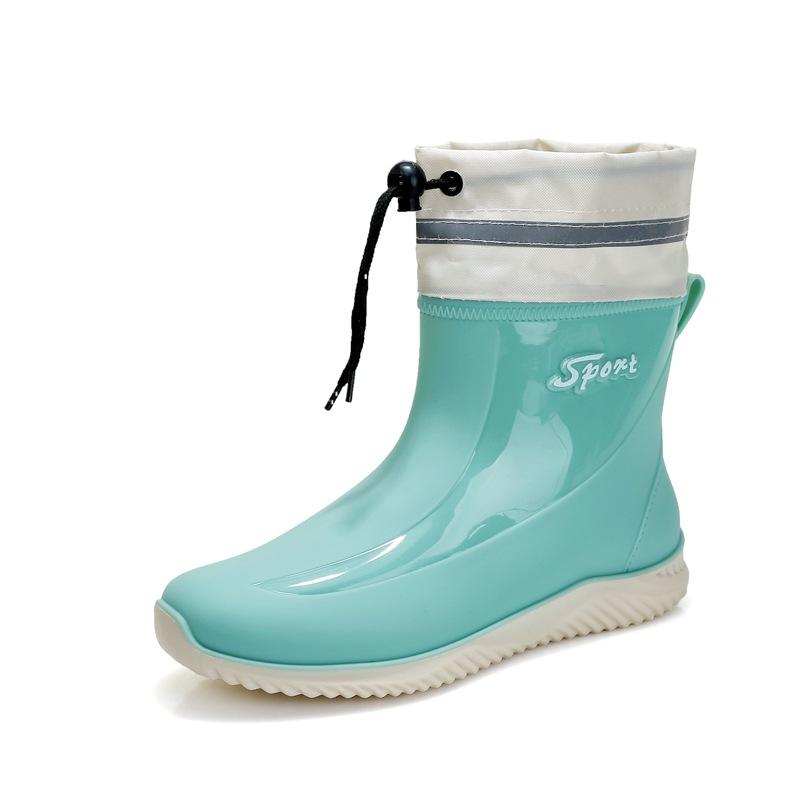 Резиновые сапоги женская водонепроницаемая обувь женская одежда новые резиновые сапоги нескользящая обувь для воды резиновые туфли на платформе модные бахилы