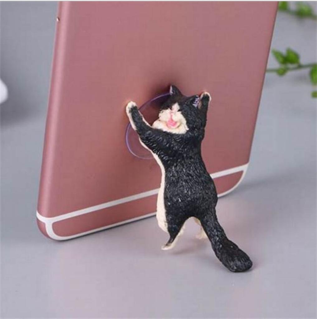 Cute Cat Mobile Phone Holder Stand Desk Socket Smartphone Holder For