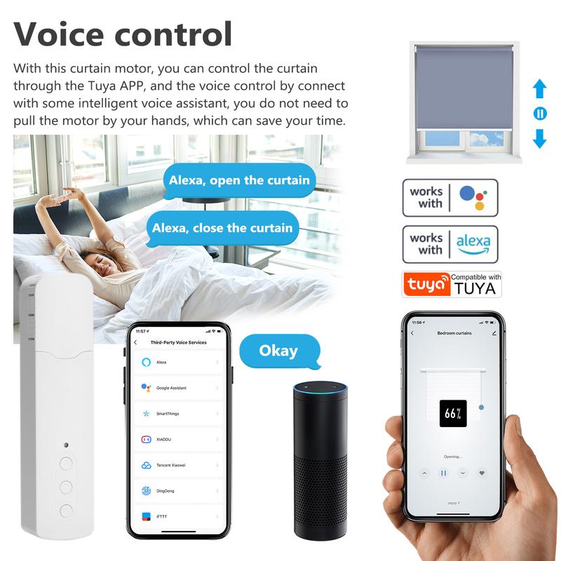 Tuya WIFI Умный Электрический Мотор для Штор Цепочный Рулонный Карниз Ручной Вытягивающий Шарик Система Переключателей для Alexa Google Home Голосовое Управление