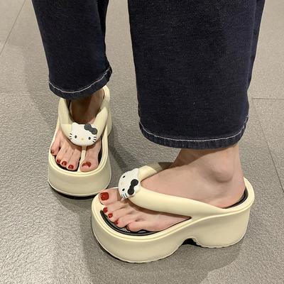 Женские шлепанцы на платформе для улицы 2024 лето новая мода повседневные нескользящие супермягкие удобные универсальные сандалии