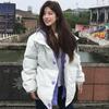 Fake two-piece down cotton-padded jacket, new women's thickened short winter ins loose cotton-padded jacket, cotton-padded jacket.