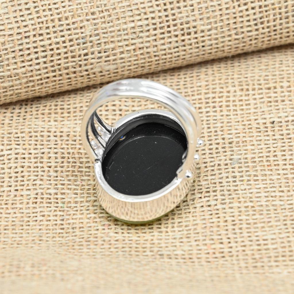 Уникальный желтый тройной опал, драгоценный камень, стерлинговое серебро 925 пробы, дизайнерское кольцо ручной работы, ювелирные изделия