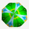 1PC Green Leaf Pattern Automatic Open/close Umbrella with 8-Rib Structure for Women/Men, All-Season Use - Travel Essential, Stylish Accessory, Highqua