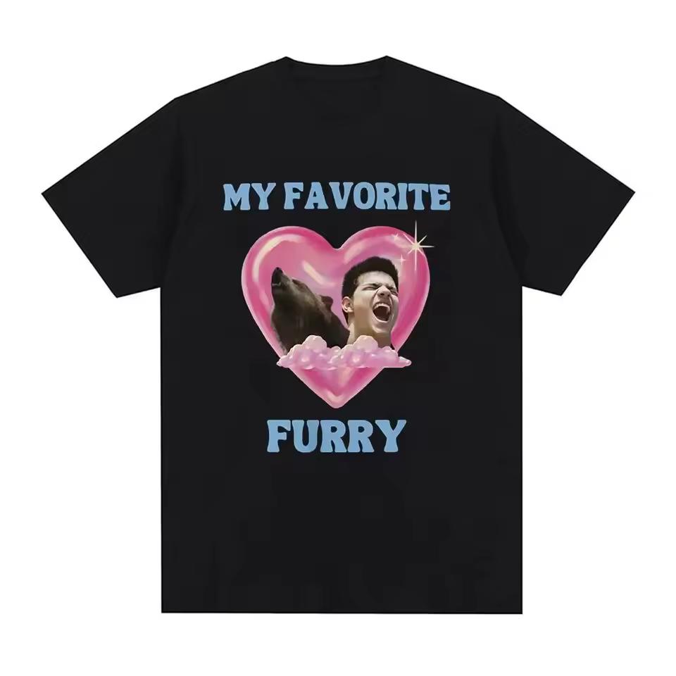 Jacob Black Is My Favorite Furry T-shirt Twilight Funny Meme T Shirt Y2K Harajuku Top Fashion Casual T-shirt Street Wear Unisex