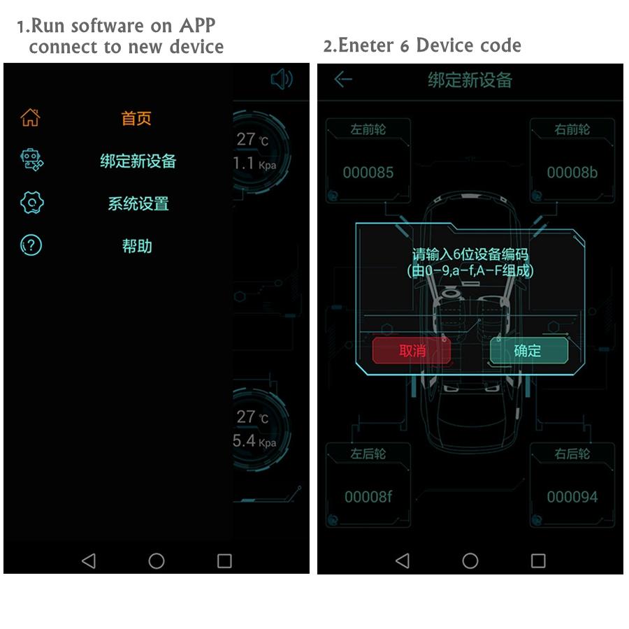 Для Android iOS BLE TPMS Датчик Давления в Шинах Автомобиля Водонепроницаемый Внутренний Внешний Сигнализация Датчики Давления в Шинах Bluetooth 5.0