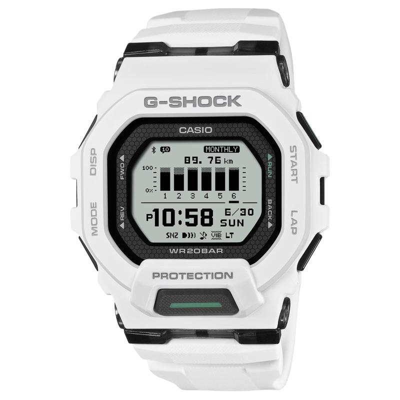 Casio Серия GBD-200, водонепроницаемость 200 метров, ударопрочность, календарь, кварцевые, полимерный ремешок, , мужские часы, серый циферблат GBD-200-7