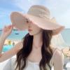 Faux Pearl Mesh Straw Hat, Women Summer Sun Hat, Versatile Fashion Seaside Beach Hat UV Protection Sun Hat