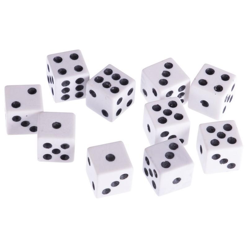 Кости игральные SP-Sport IG-5514 100шт белый