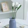 Creative Finished Knitted Tulips Flower Crochet Flowers Fake Flower Plants  Desktop Ornament