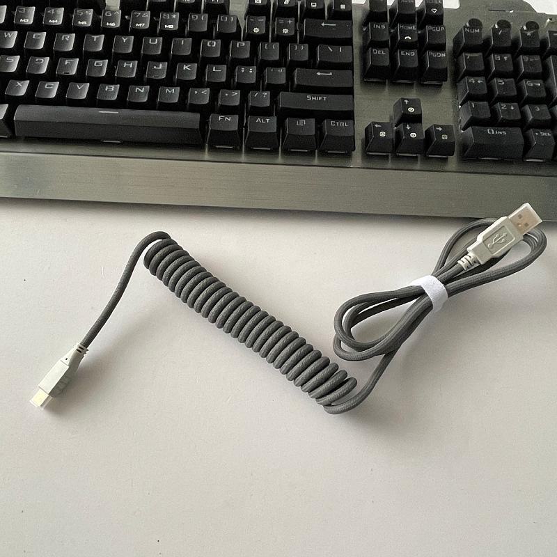 Универсальный спиральный кабель для клавиатуры с USB-пружиной и совместимостью с данными TPC