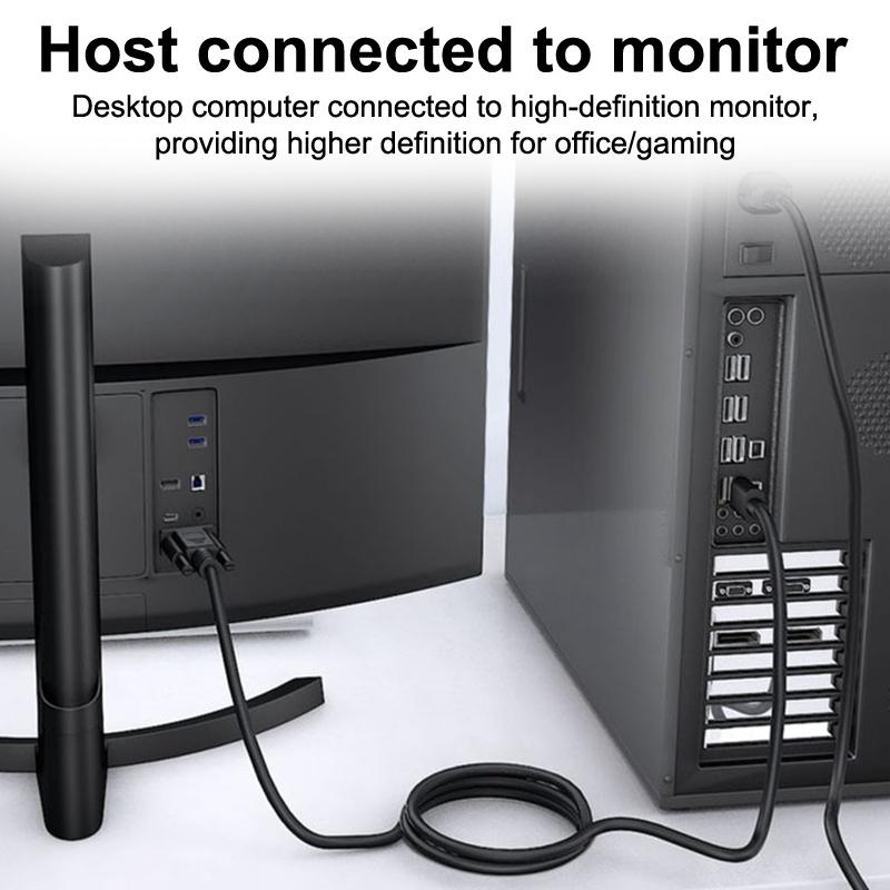 Адаптер HDMI-совместимый в VGA Коннектор Кабель-конвертер 1,8 м FHD 1920*1080P Для Настольного ПК Ноутбука ПК ТВ Монитора Проектора