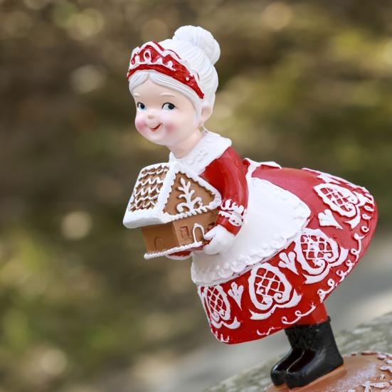 Рождественские украшения из смолы Санта-Клаус с пряничным домиком создают атмосферу, украшения стола на Рождество