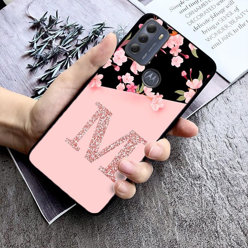 Розовый блестящий чехол для телефона с цветами для Moto G84 G22 G32 G42 G52 G62 G53 G72 G60 G60S G100 G10 G20 G30 G13 G50 G 5G G Pure