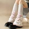 Cowboy Leg Cover Thin Black Pile Socks Paired With Small Leather Shoes And Mid Tube Socks For Women