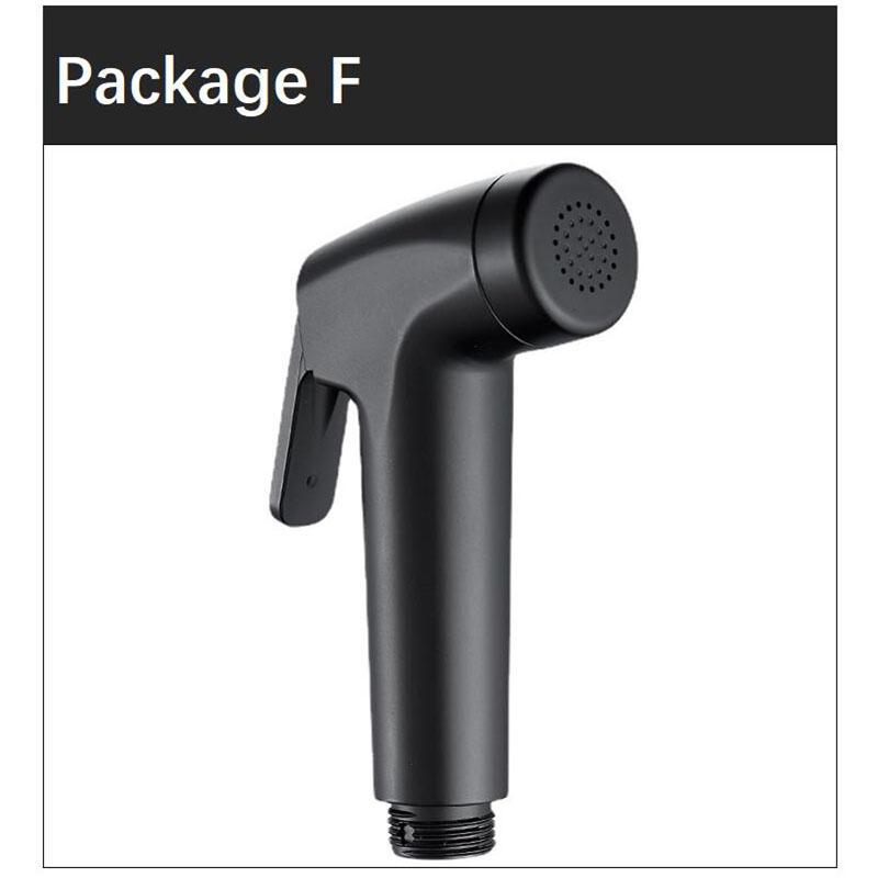 Protable ABS Plastic Toilet Sprayer Nozzle Shower Head White Black Hand Bathroom WC Bidet Faucet Spray Self Cleaning Pet Wash