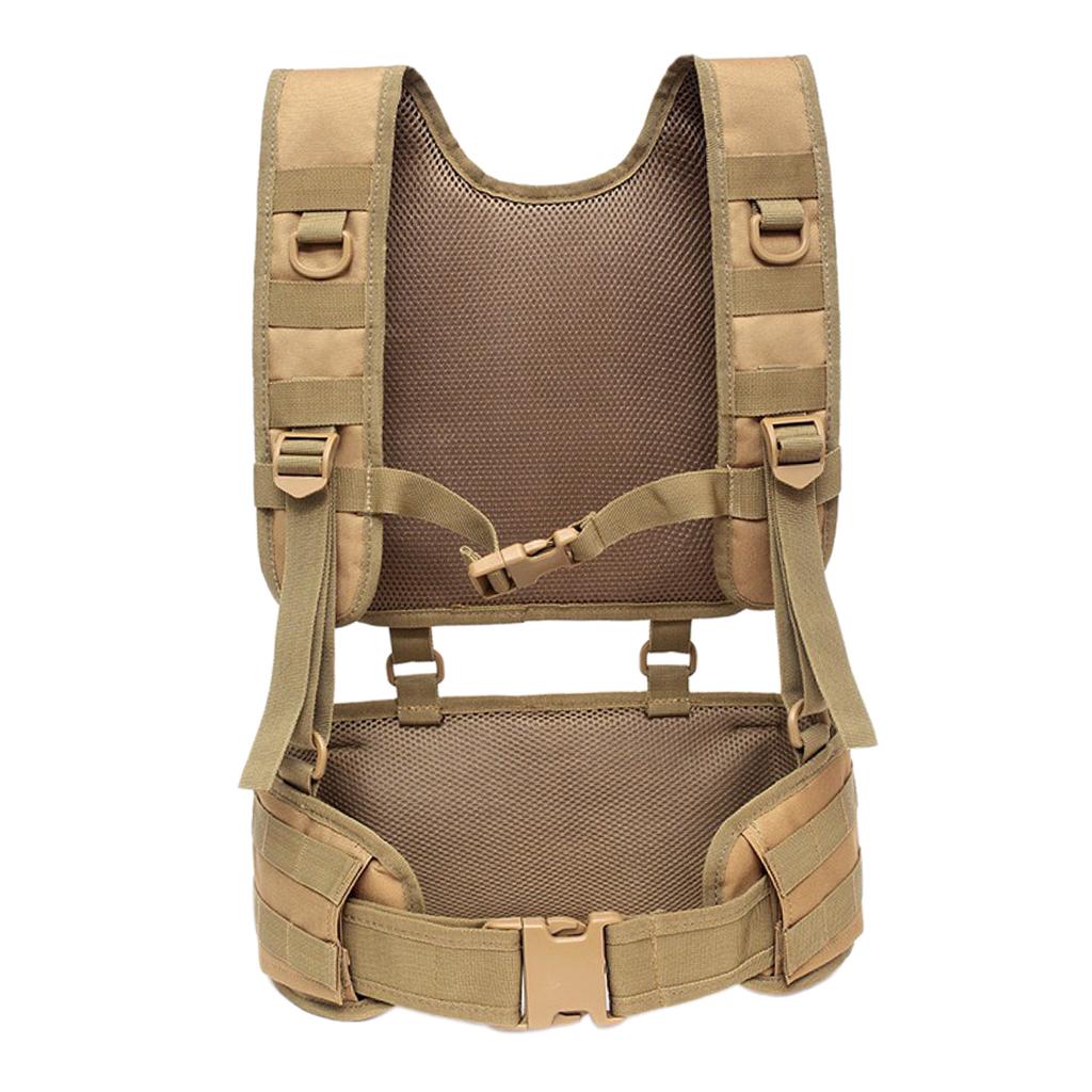 Breathable Tactical Vest Combat Modular Game Chest Rig Clothing Khaki